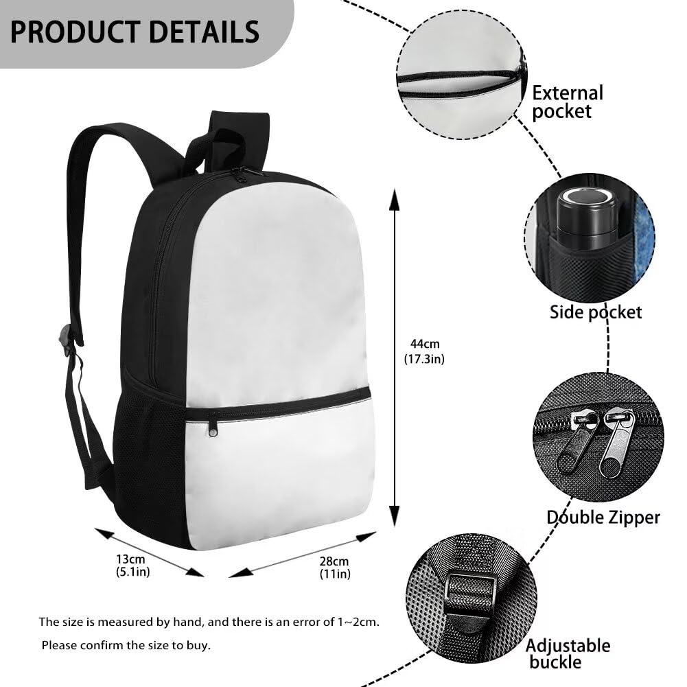 Mochila Shcool de 17 pulgadas + lonchera + llavero para niños y niñas