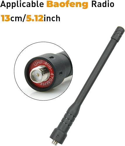 Miniatura 2 de Paquete de 2 antena universal Walkie Talkie SMA-Hembra UHF Antena para Baofeng UV-5R Retevis Kenwood HYT Radio bidireccional