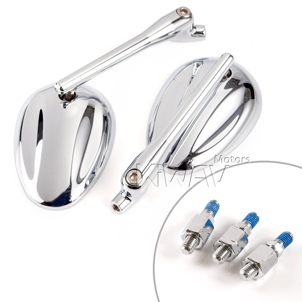 値下げ！magaziミラー Amazon.com: KiWAV Magazi Motorcycle Mirror Ellipse chrome 8mm for