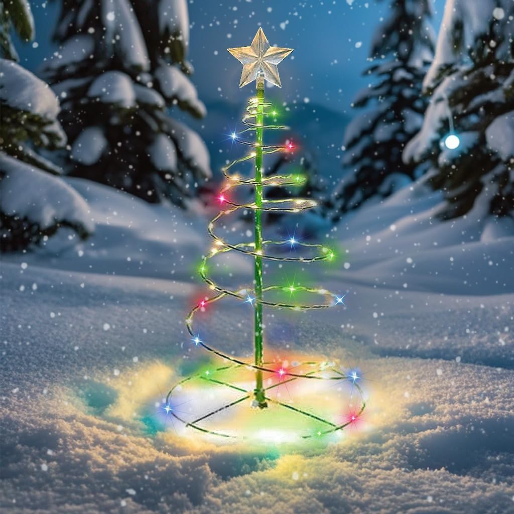 Palo a croce di Natale illuminato a energia solare con pigne finte e fogliame Luci solari