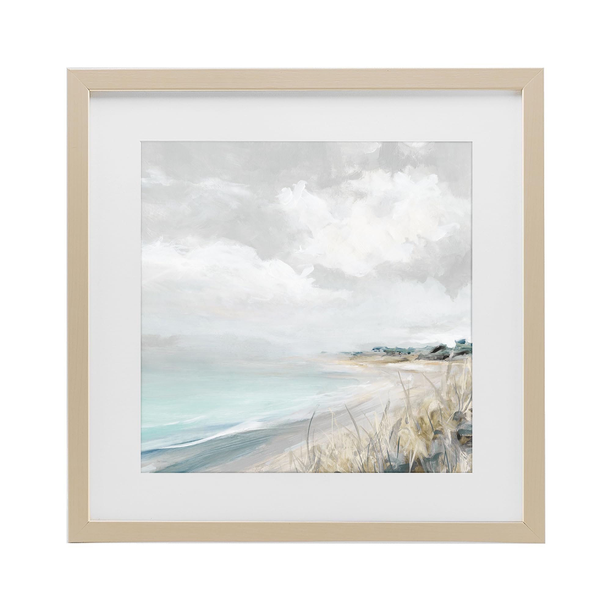 Stupell Industries Harvest Pine (Textured) 'Coastal Morning By The Dunes'| Framed Print Under Glass