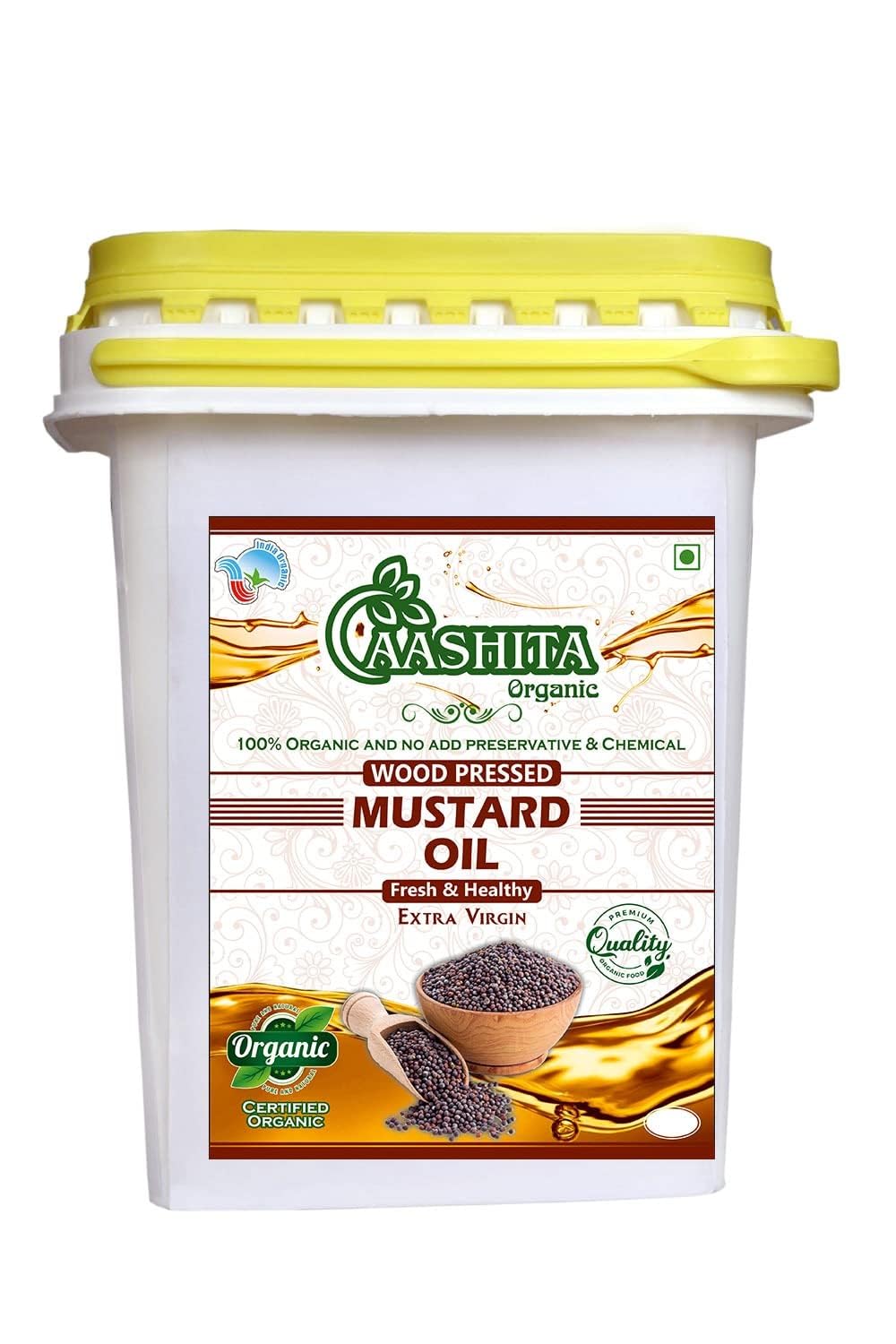 AASHITA Organic Wood Pressed Black Mustard Oil | Kolhu/Kacchi Ghani/Chekku | Natural | Chemical-Free | Cold Pressed Mustard Oil for Cooking (Black Mustard Oil, 10 Kg) (B0C7H7DBR2) Amazon Price History, Amazon Price Tracker
