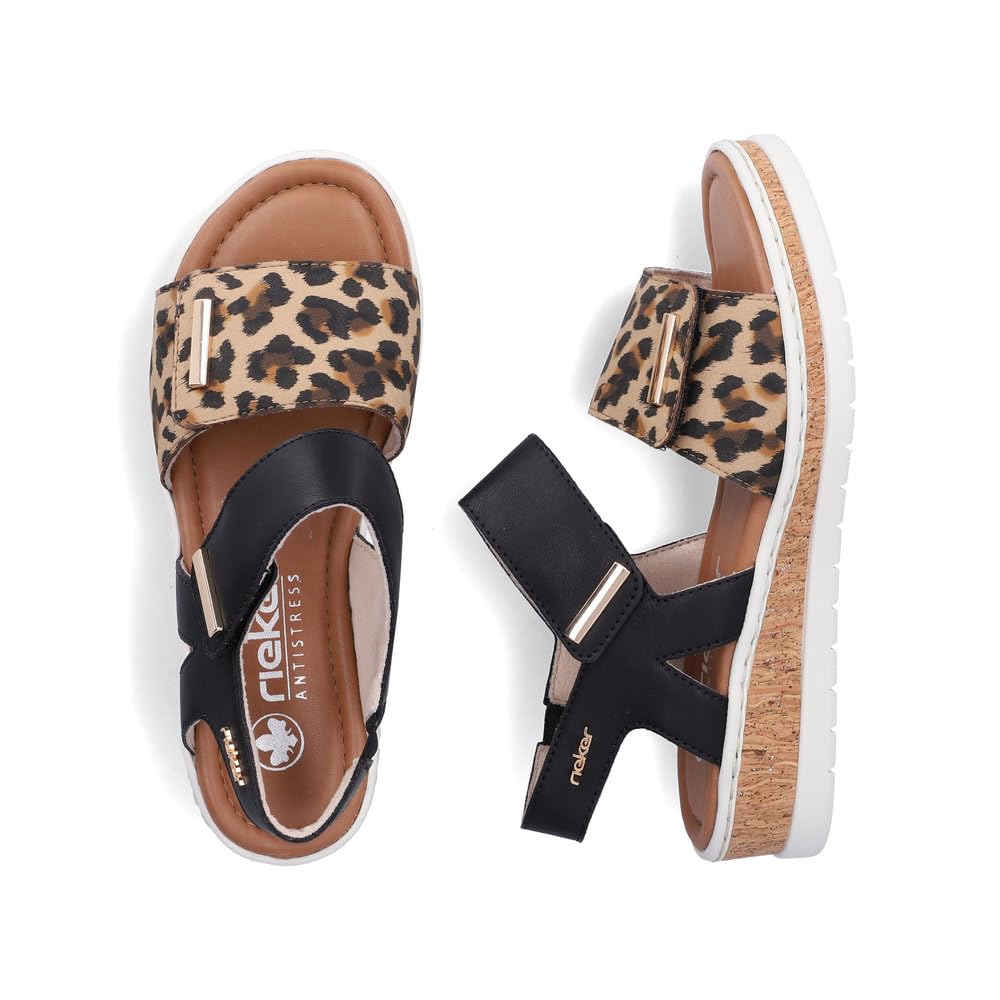 Rieker Damen Keilsandalen V4181, Frauen Sandalen