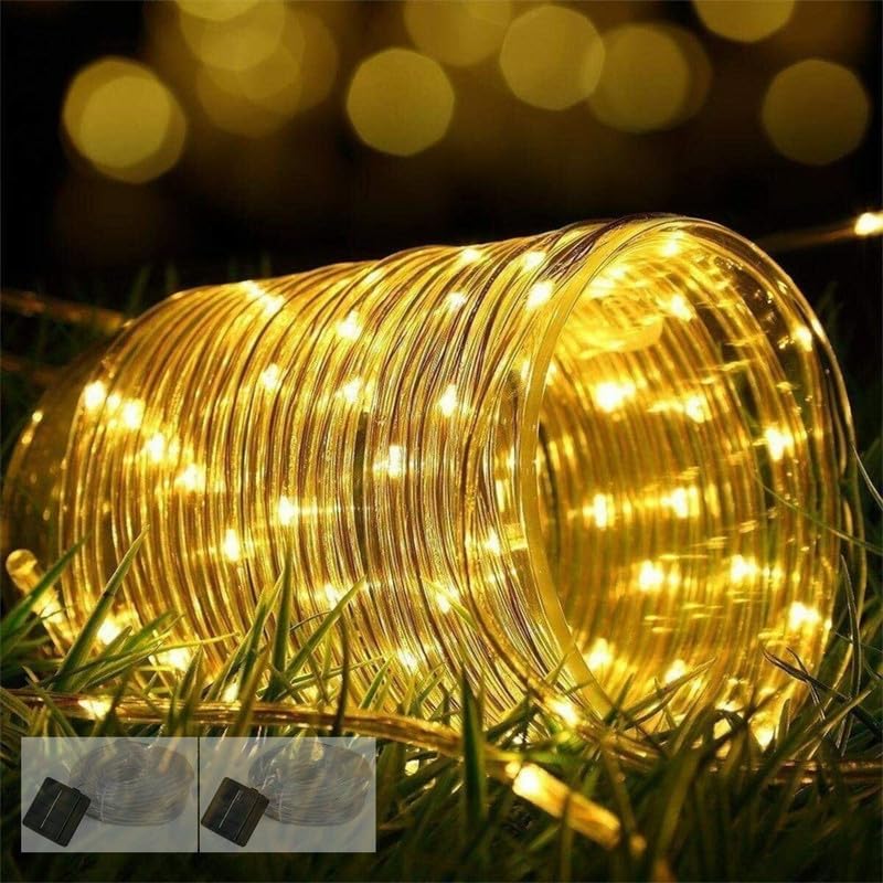 Homehop Solar String Lights 200Leds Waterproof Decorative Pipe Lamp For Outdoor, Garden, Home Decor, Terrace And Tree, 800 Mah/1.2V (20 Meter,Pack Of 2).,White (B0CJ9K6F41) Amazon Price History, Amazon Price Tracker
