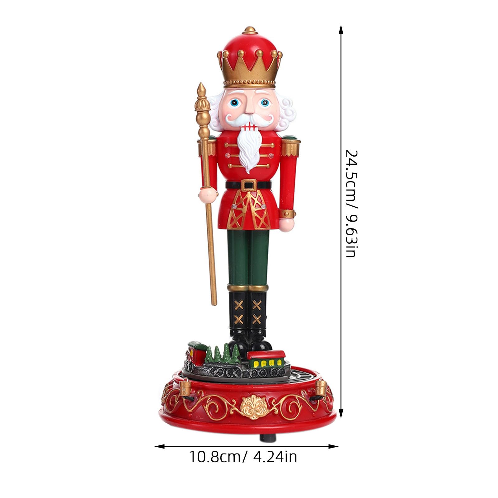 SHINEOFI 2 Pezzi Decorazione Natalizia in Plastica con Musica Interattiva e Rotazione Musicale, per Ufficio e Casa Durante Natale