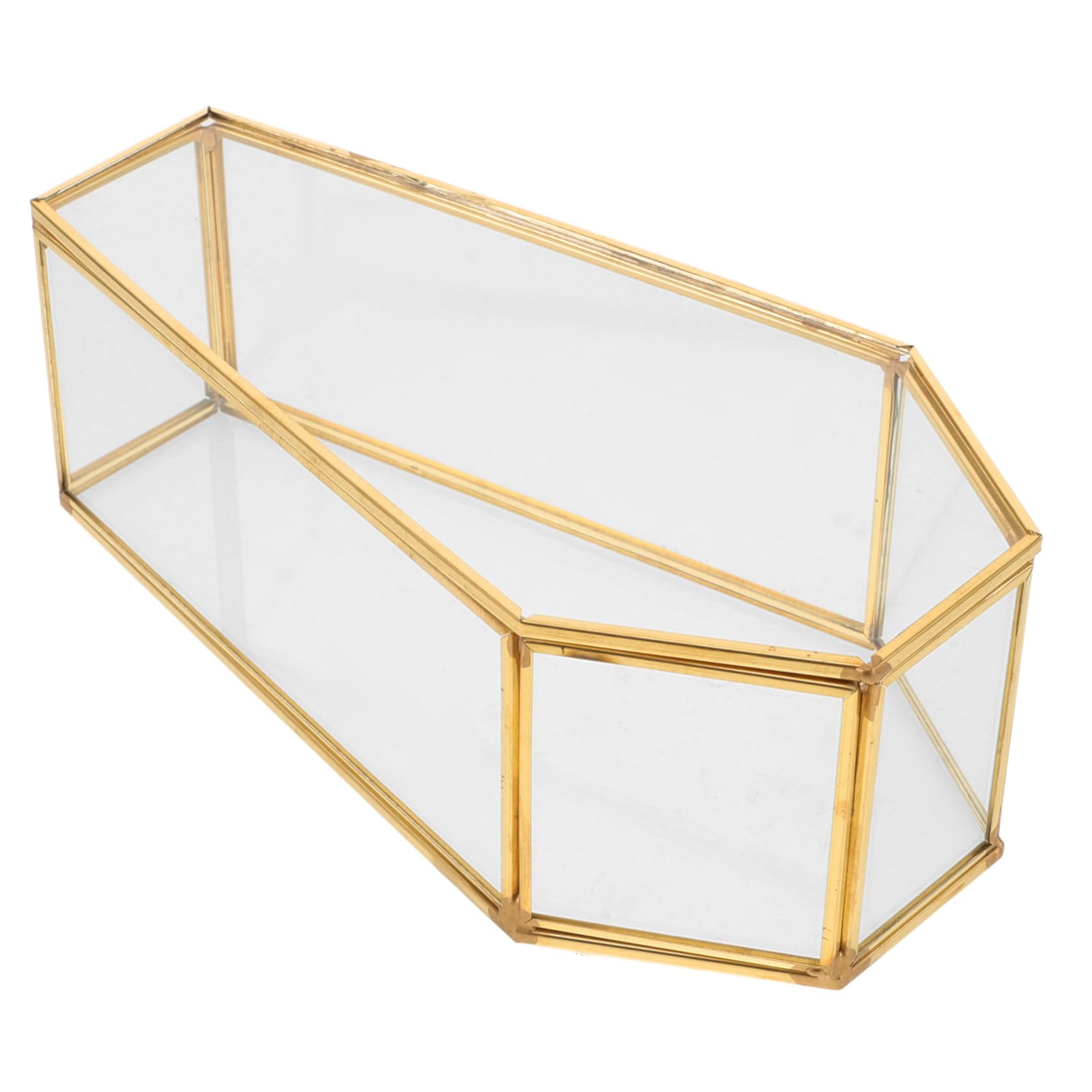 Boîte de rangement cercueil en verre pour bijoux hommes et objets de collection élégants
