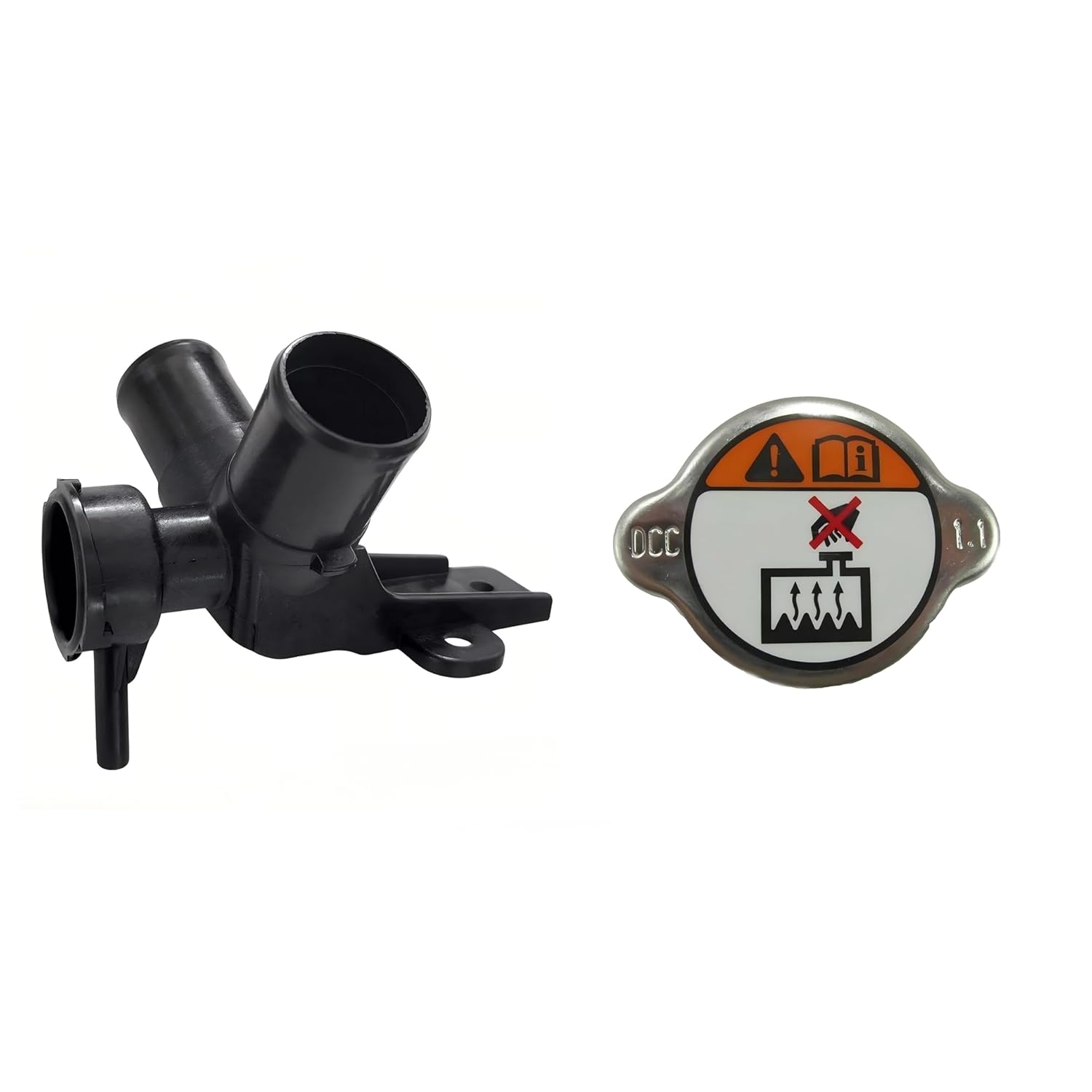 Radiador - Boca de Enchimento com Tampa para Hyundai Accent 2012-2017, Veloster 2012-2017 e Kia Rio 2012-2017 - Códigos 25329-1R200 e 25330-1R000