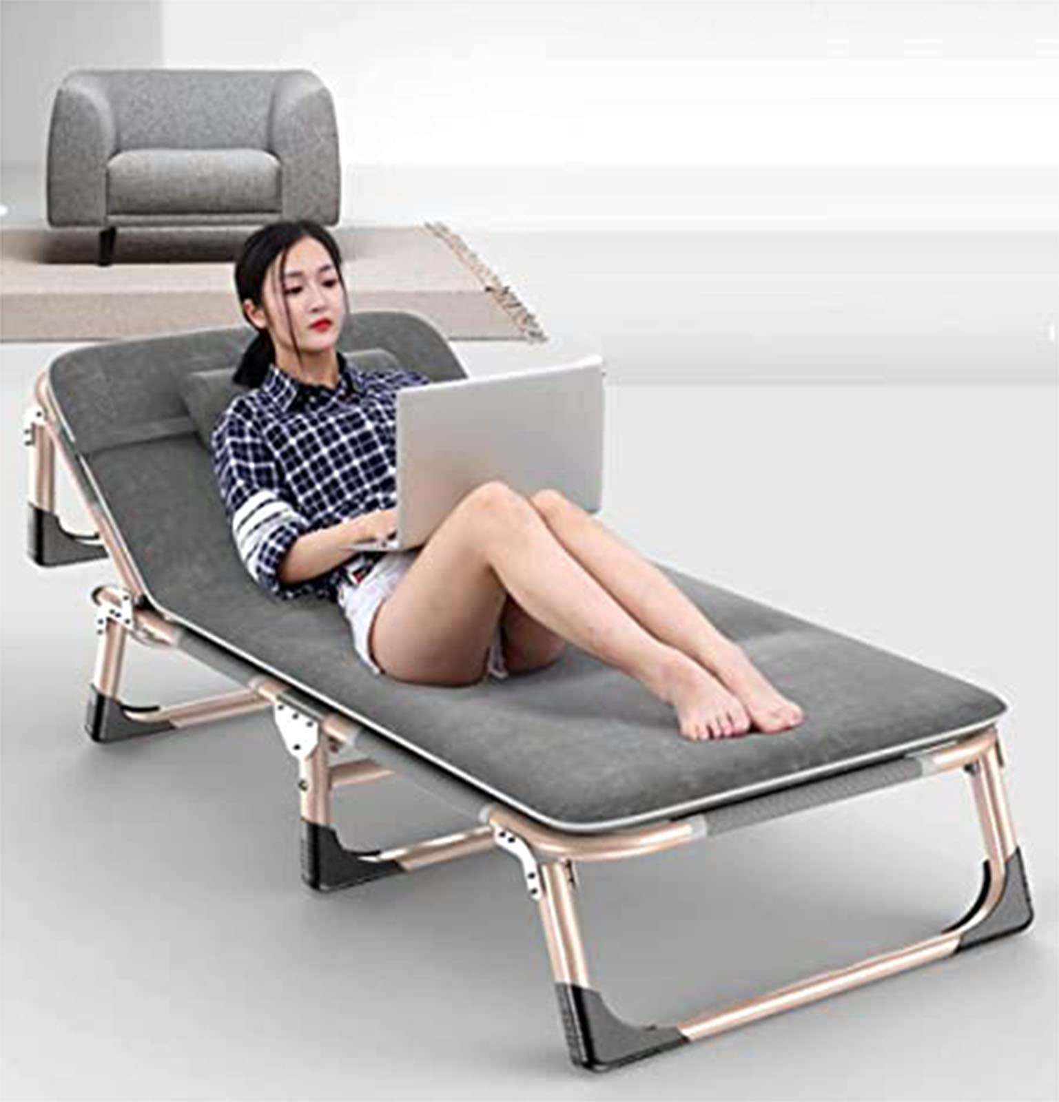 Klappbare Sonnenliegen, Sonnenliegestuhl für Outdoor-Camping, Reisebüro, Strandliegen, extrabreite Terrassenliegen/E/194 * 68 * 30 cm (G 194 * 68 * 30 cm) (I 194 * 68 * 30 cm)