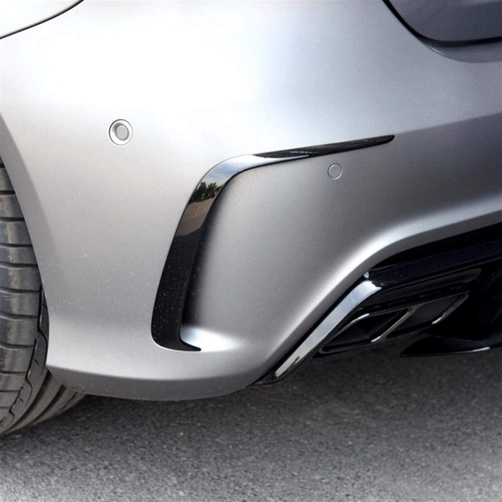 1 para samochodów czarny Abs rozdzielacz tylnego zderzaka spojlery Canard, dla mercedes-benz, W176 A200 A250 A45 Amg 2013-2016