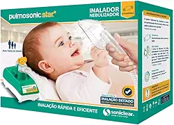Inalador/Nebulizador Ultrassônico Pulmosonic Star, Soniclear, Verde/Branco -Modelo variado, 1 unidade