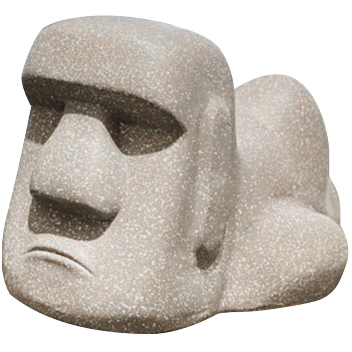 Porta Fazzoletti Moai Vintage in Resina Bianca per Ufficio e Salotto