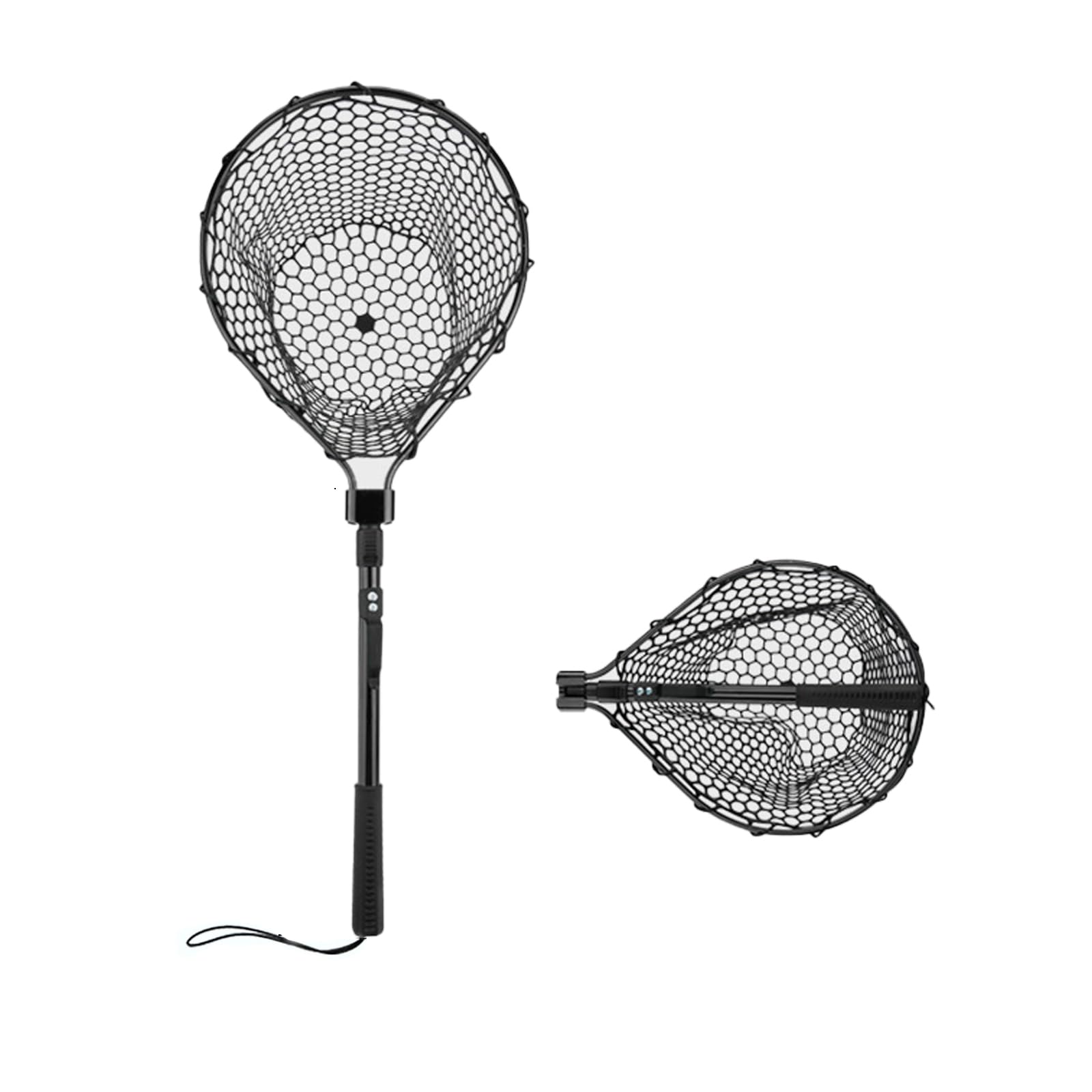 Silicone Fishing Net,Foldable & Lightweight Rubber Landing Net, Aluminum Handle for Easy Catch,Maximum Load 20/25 Pounds