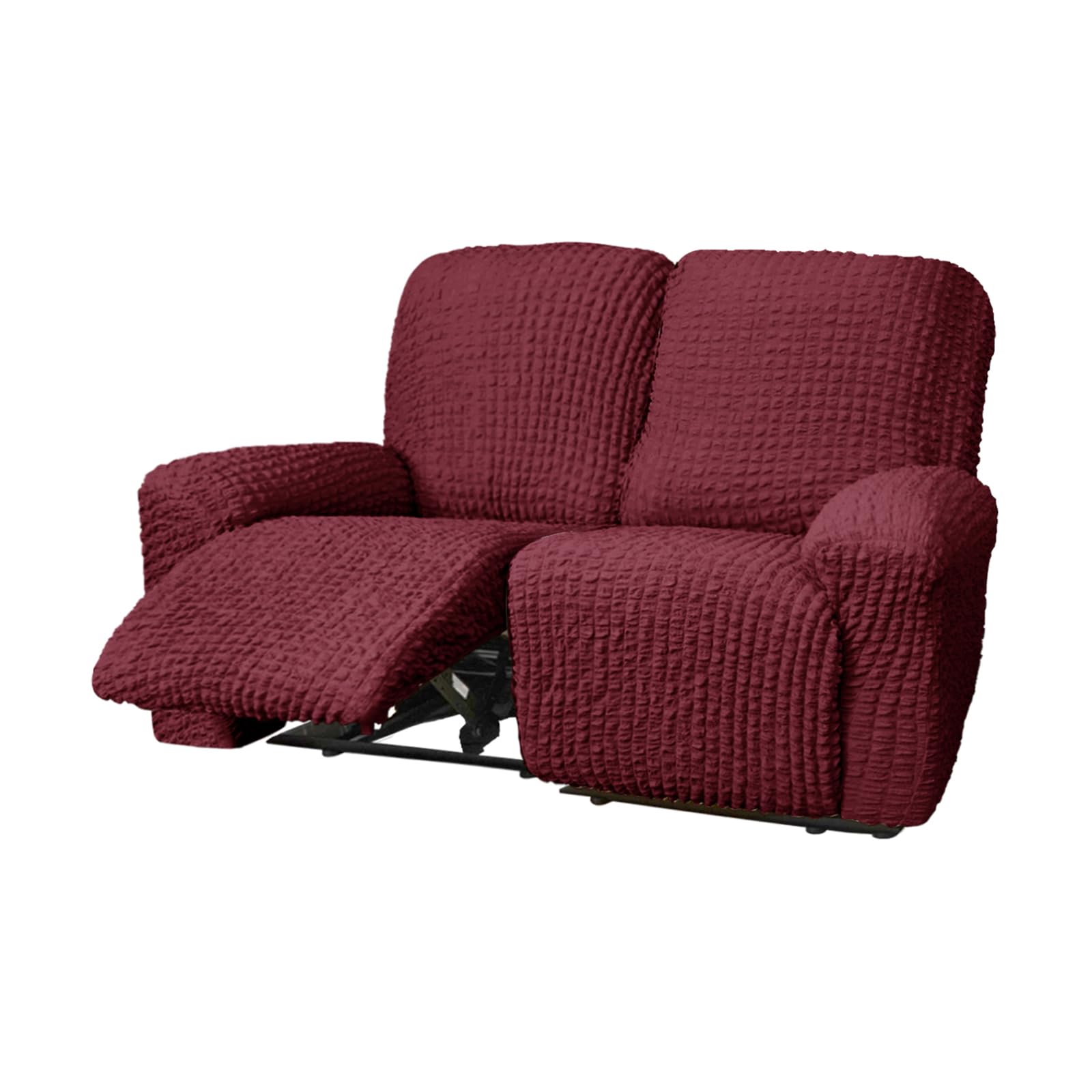 Hypiqq Wine Red Reclining Chair Cover Recliner Sofa Covers 1 2 3 Seater Large Recliner Chair Covers Couch Cover For Recliner Sofa 1 2 3 Seat,,2