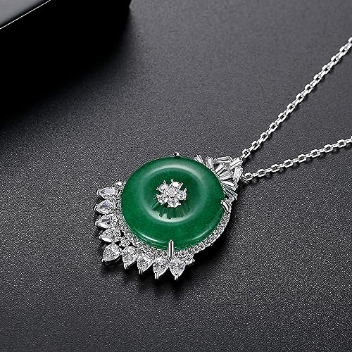 Collier pendentif pierre verte chic pour sublimer votre robe de mariée ou soirée - 6