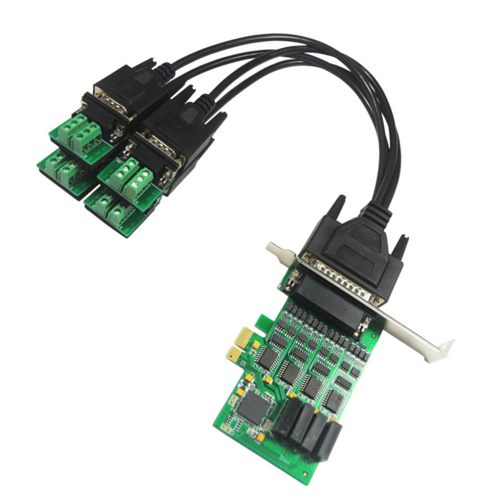 Scheda di espansione PCIe industriale a 4 porte RS485/RS422 Port Card PCIe Convertitore di espansione di gioco di sostituzione veloce trasferimento dati