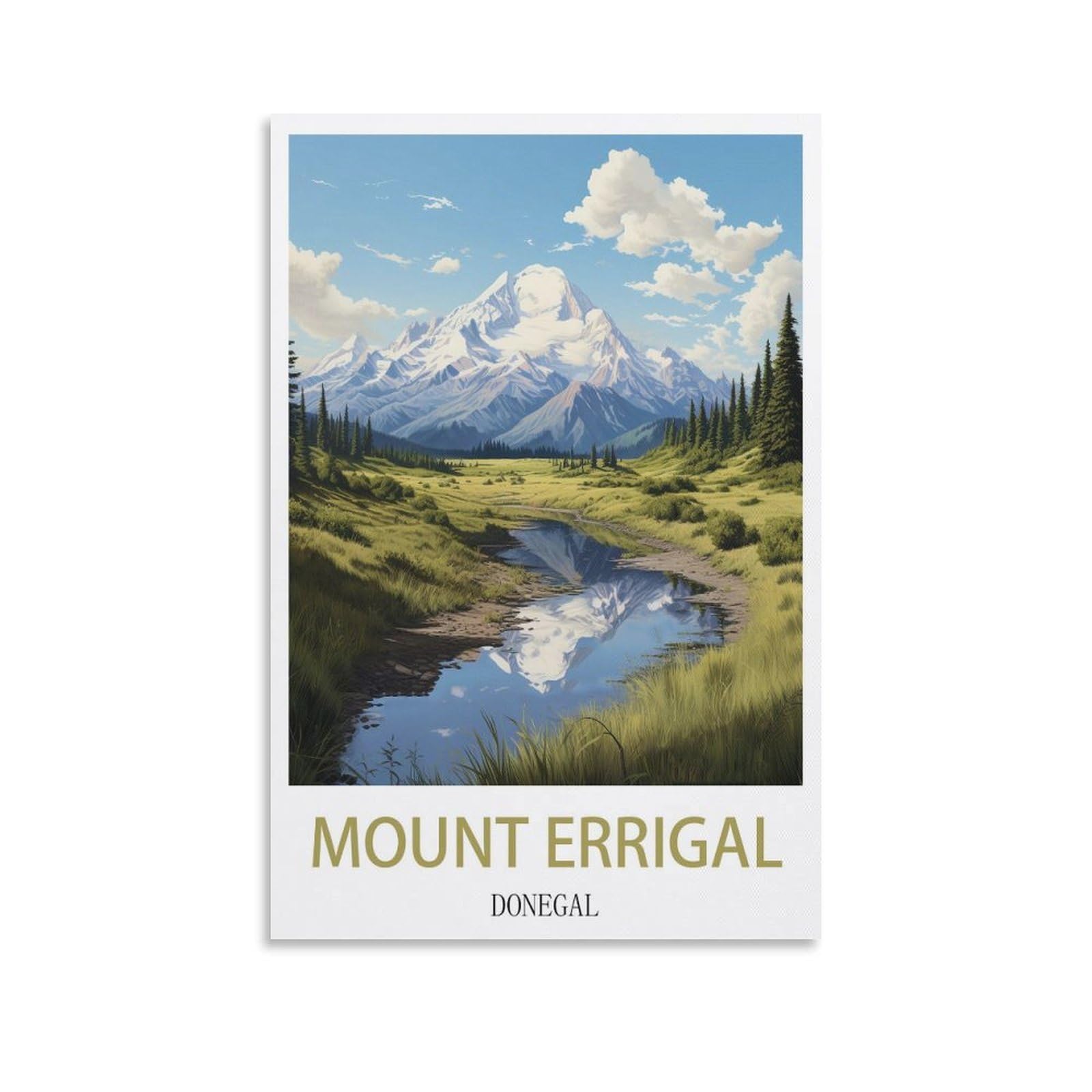 Ezmlfa S128 5D Diamond Art Kits For Beginner,Mount Errigal Donegal,Beginners,Diy Full Round Drill Diamond Dot Gem Art Kits For Adults,Crafts For Decor 50X60cm