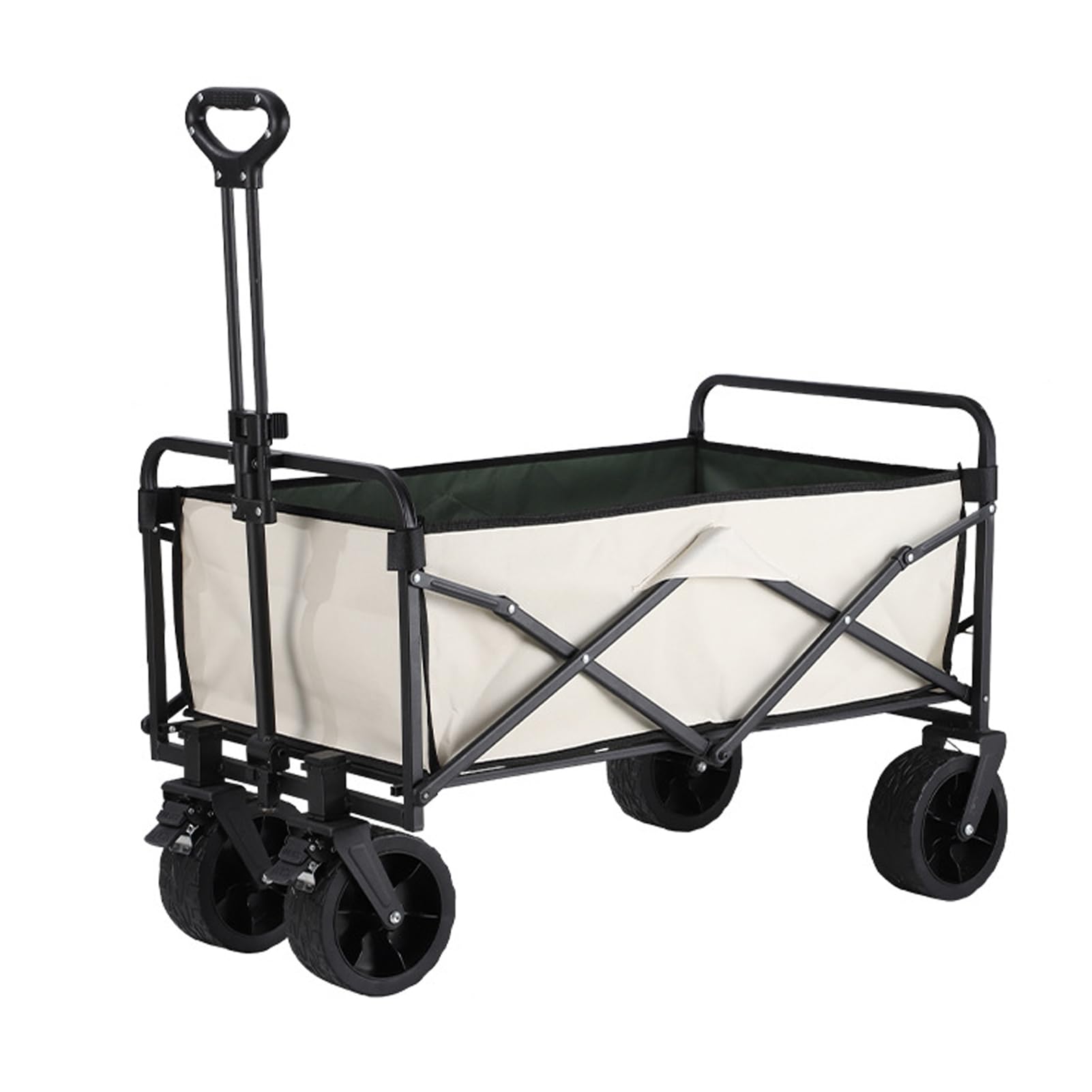 INGUNAR Collapsible Folding Outdoor Multi-Functional Utility Wagon, Shopping Cart and Bags Trolleys, Large Capacity Fold able Grocery Wagon for Garden, Camping, Picnic