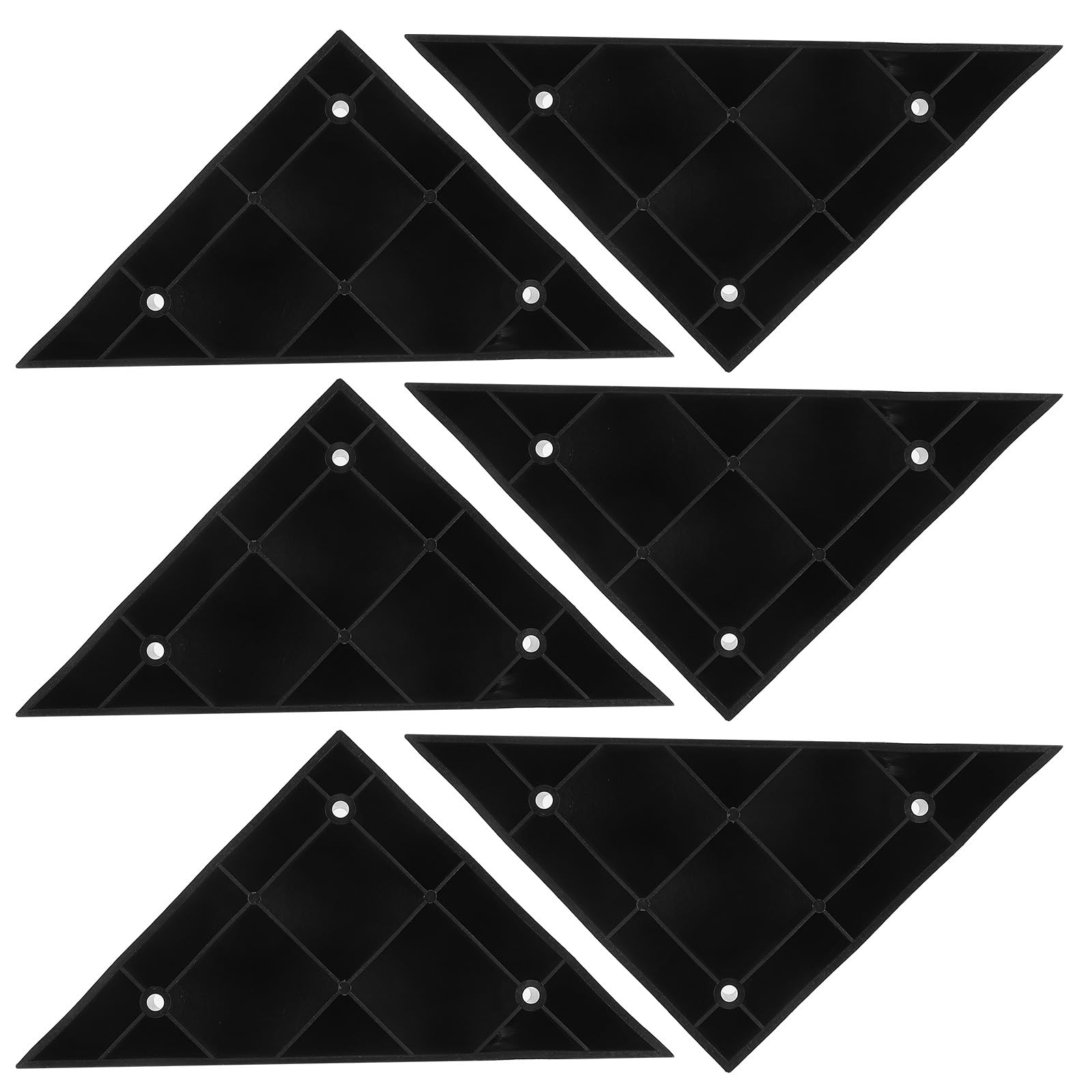 Piedini per Mobili Triangolari in Abs Neri 8 Pezzi | Viti Incluse, Design Antiscivolo e Resistente All’umidità, Adatti per Divano e Letto