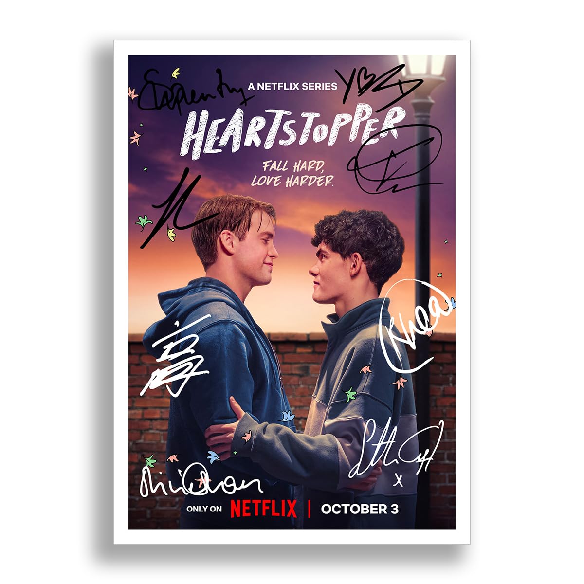 Heartstopper Season 3 cast signed autograph poster photo print framed memorabilia tv show series gift Kit Connor Joe Locke (A4 poster only) — image 1