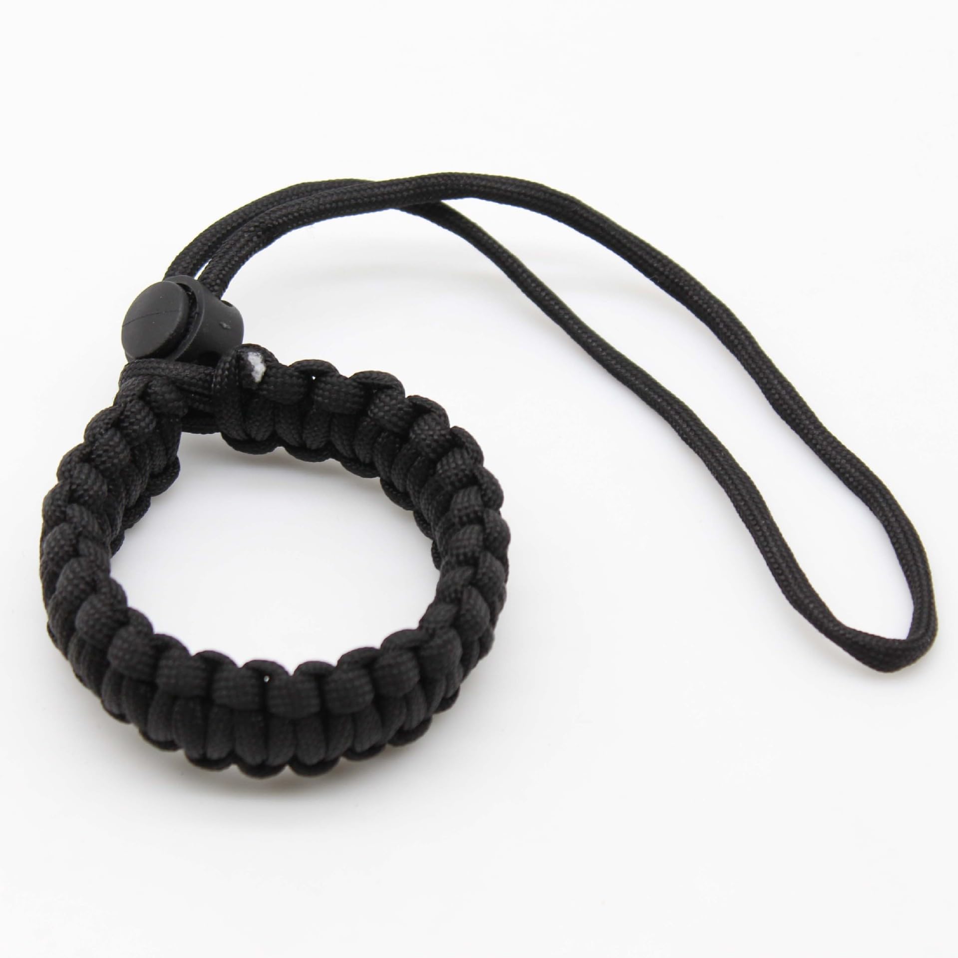 Generisch Kamera-Handgelenkband Paracord Schnellverschluss-Handschlaufe mit gewebtem Regenschirmseil für sicheres und bequemes Tragen Schwarz 04