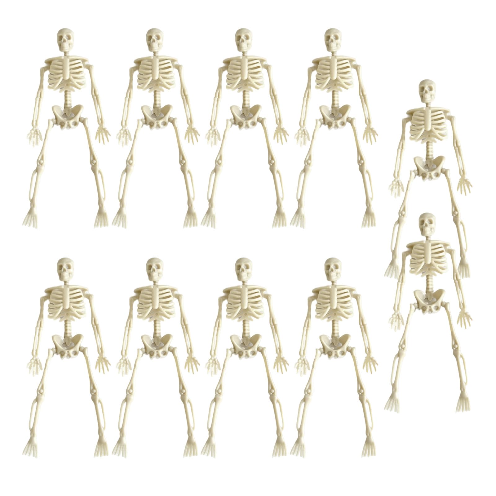Kalttoy Halloween Skeletons Ornament with Movable Limbs Eerie Posable Skull Figures for Haunting House and Seasonal Decors Halloween Skeleton Decorations