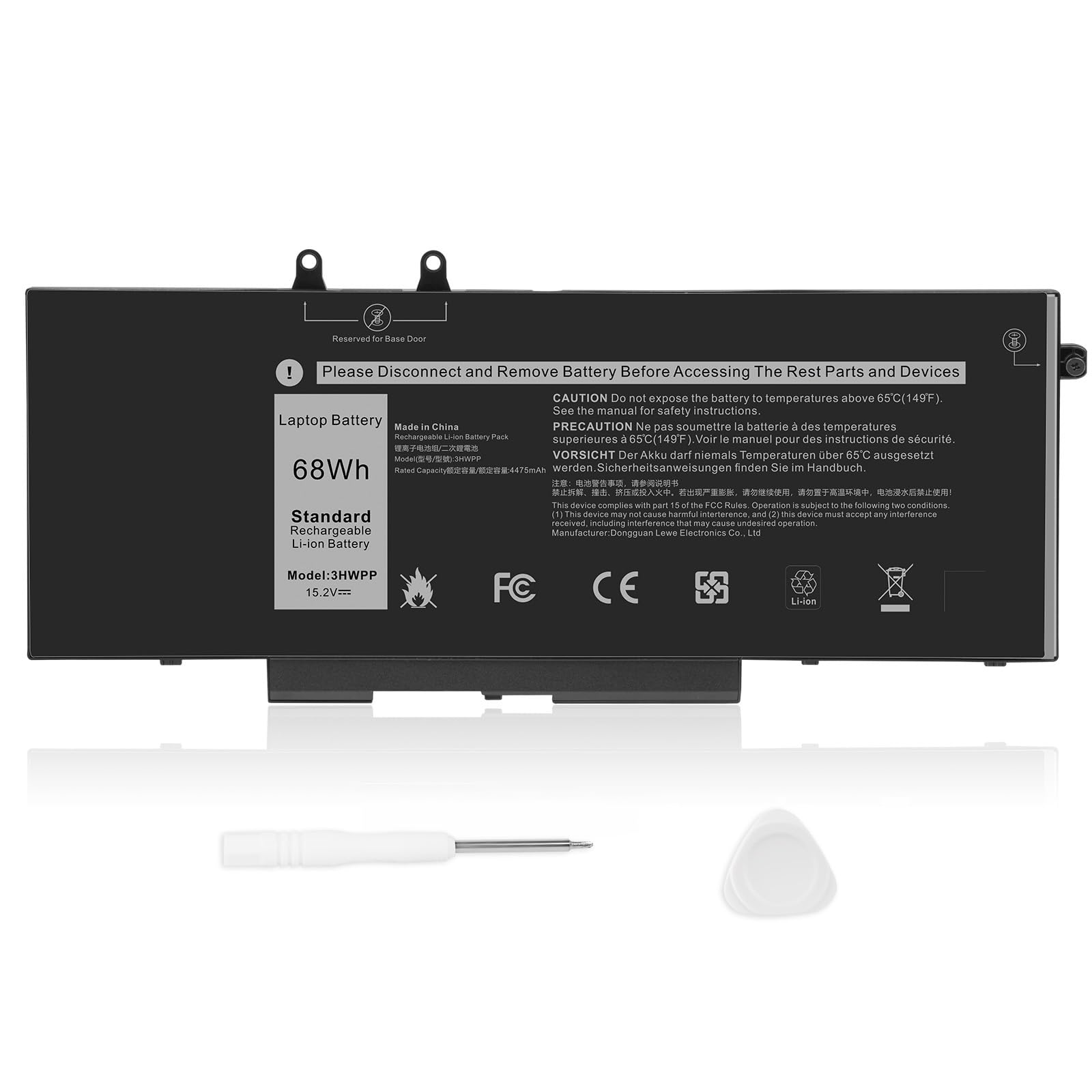 ASUNCELL 15.2V/68Wh 3HWPP 10X1J Batería para DELL Latitude 14 5401 5411 15 5501 5511 Precision 3541 3551 Serie 3HWPP 03HWPP 10X1J N2NLL 1VY7F 01VY7F 3YNXM 451-BCMN 4cell