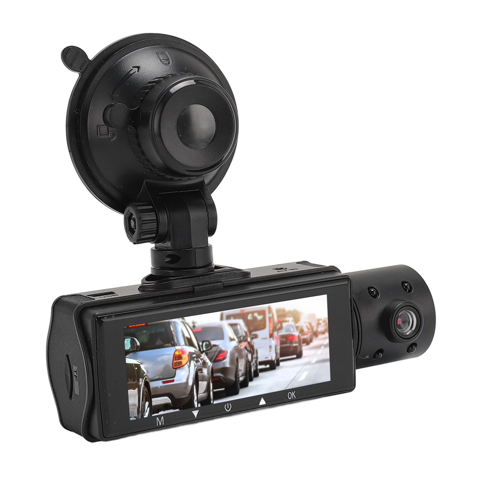 Cocoarm Cámara DVR para Coche Delantera y Trasera 1080P, Triple Lente Modo