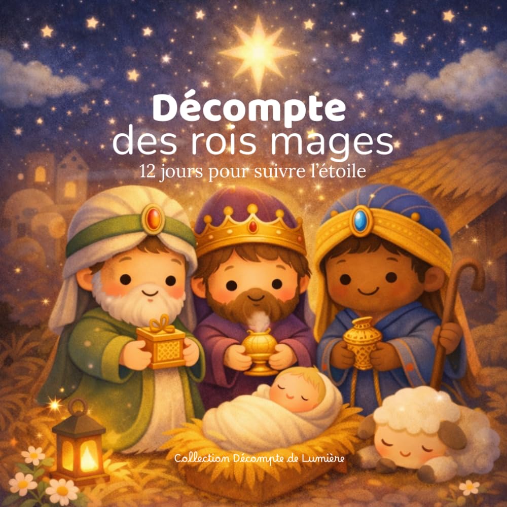 Décompte des Mages: 12 histoires douces, pour suivre l'étoile jusqu'à l'enfant Jésus. Conte tendre et lumineux pour les enfants de 0 à 8 &ans (Décompte de Lumière)