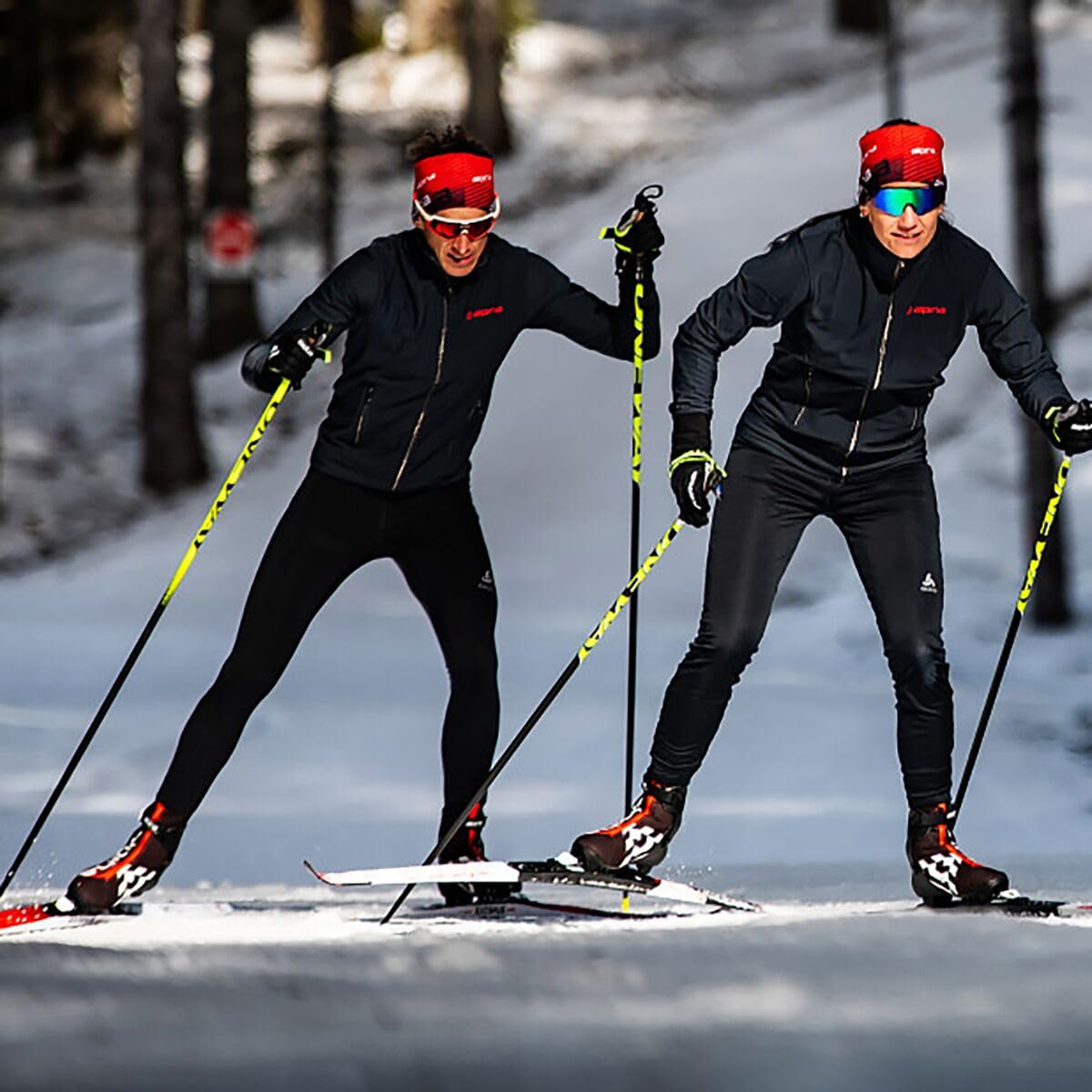 Alpina Comp Skate Boot - 2024, Black/Red, 40.0