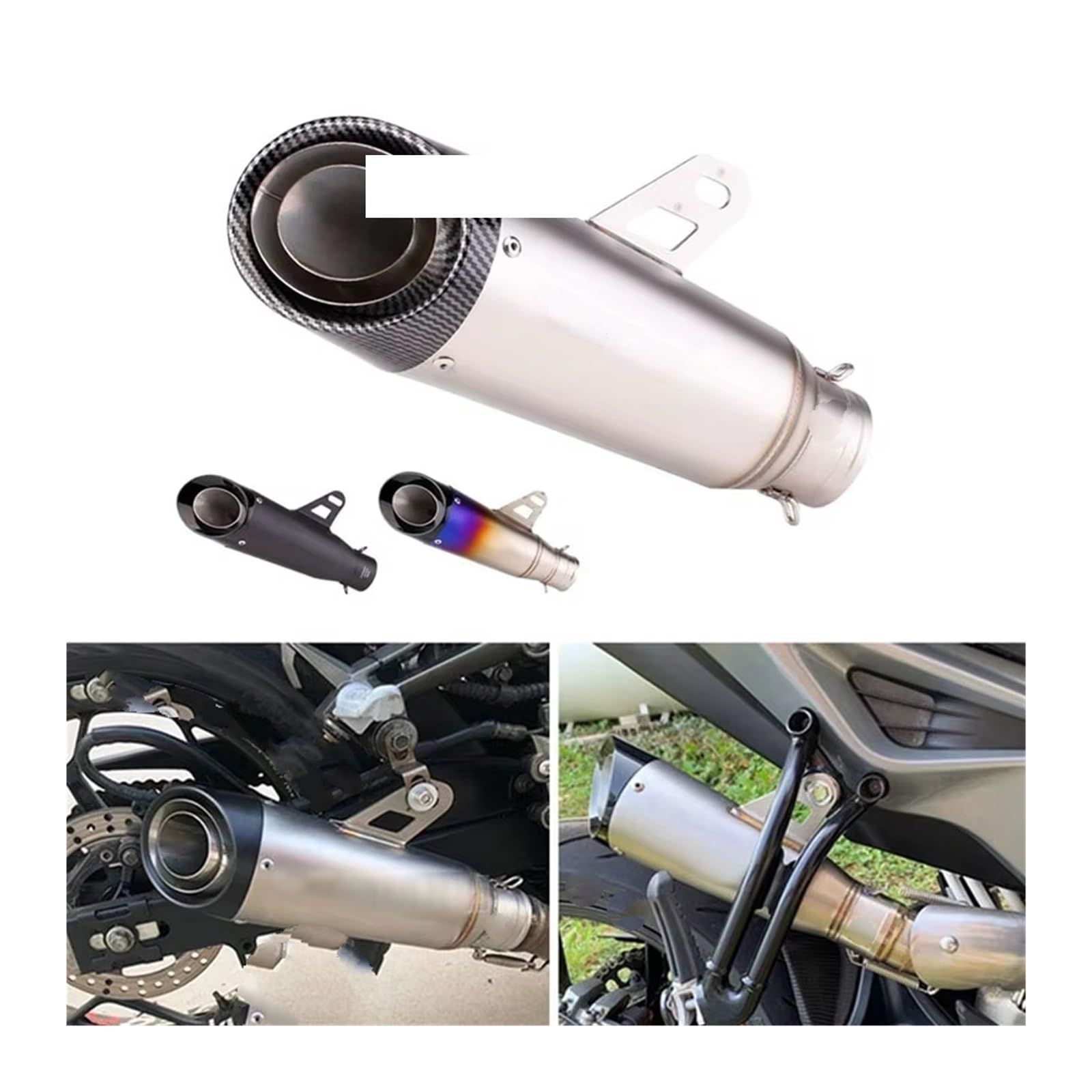 Echappement Moto Échappement Universel Sc Moto 51 Mm 60 Mm