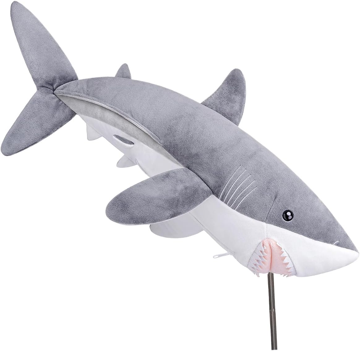 Funny Shark Golf Headcover, Animals Plush Golf Club Head Covers, Small Size Fits Hybird and Irons, Large Size Fits Standard 460cc Driver Head