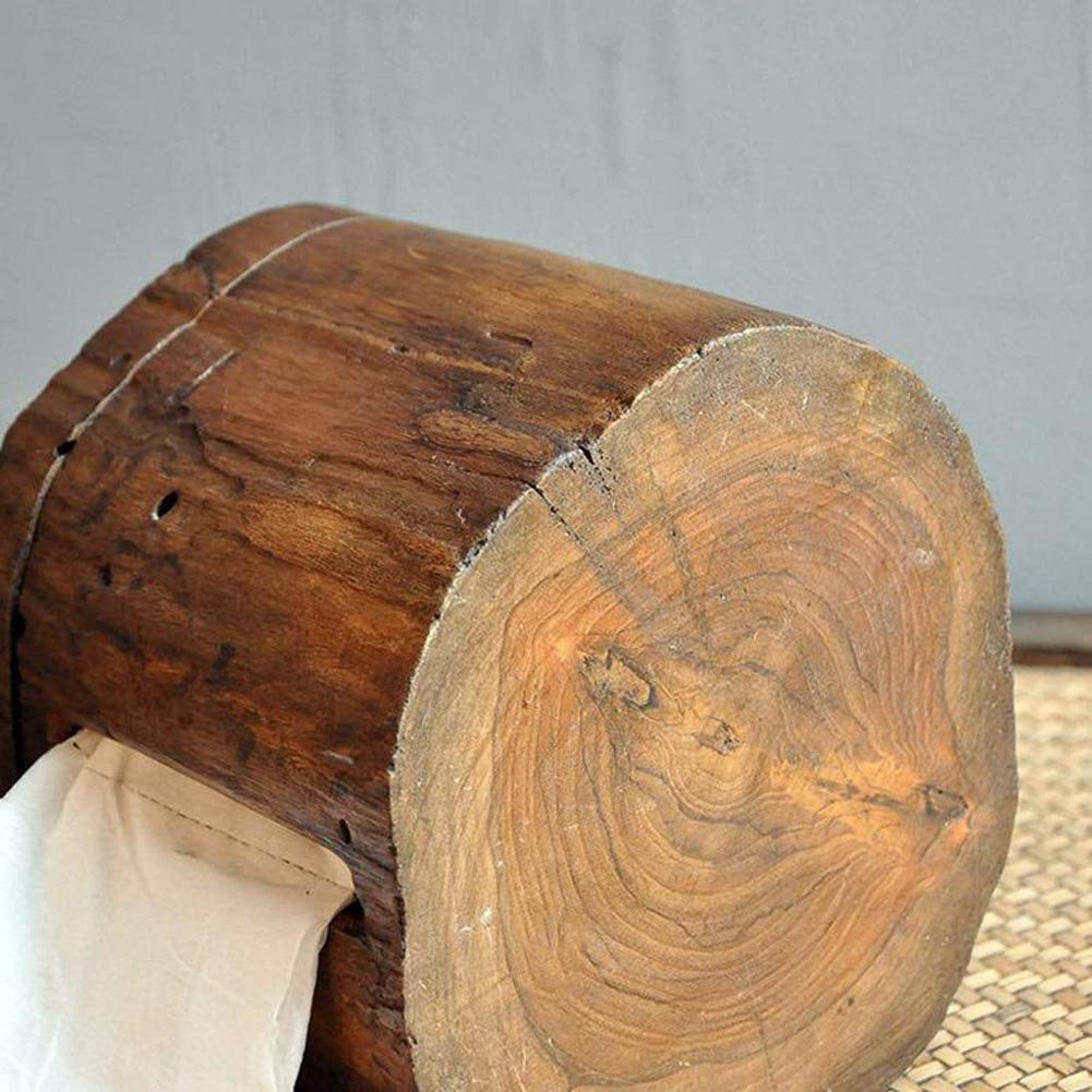 Toilettenpapierhalter aus Holz an der Wand, Seidenpapierhalter, Badezimmer Küchenrollenhalter Ständer,Braun