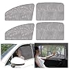 Sun Protection Car Window Shades – Reflective Mesh Yarn Window Shades for Magnetic Car Side Windows to Protect Privacy,for Sleeping Camping (7D Carbon Screen Side window-4Pcs)