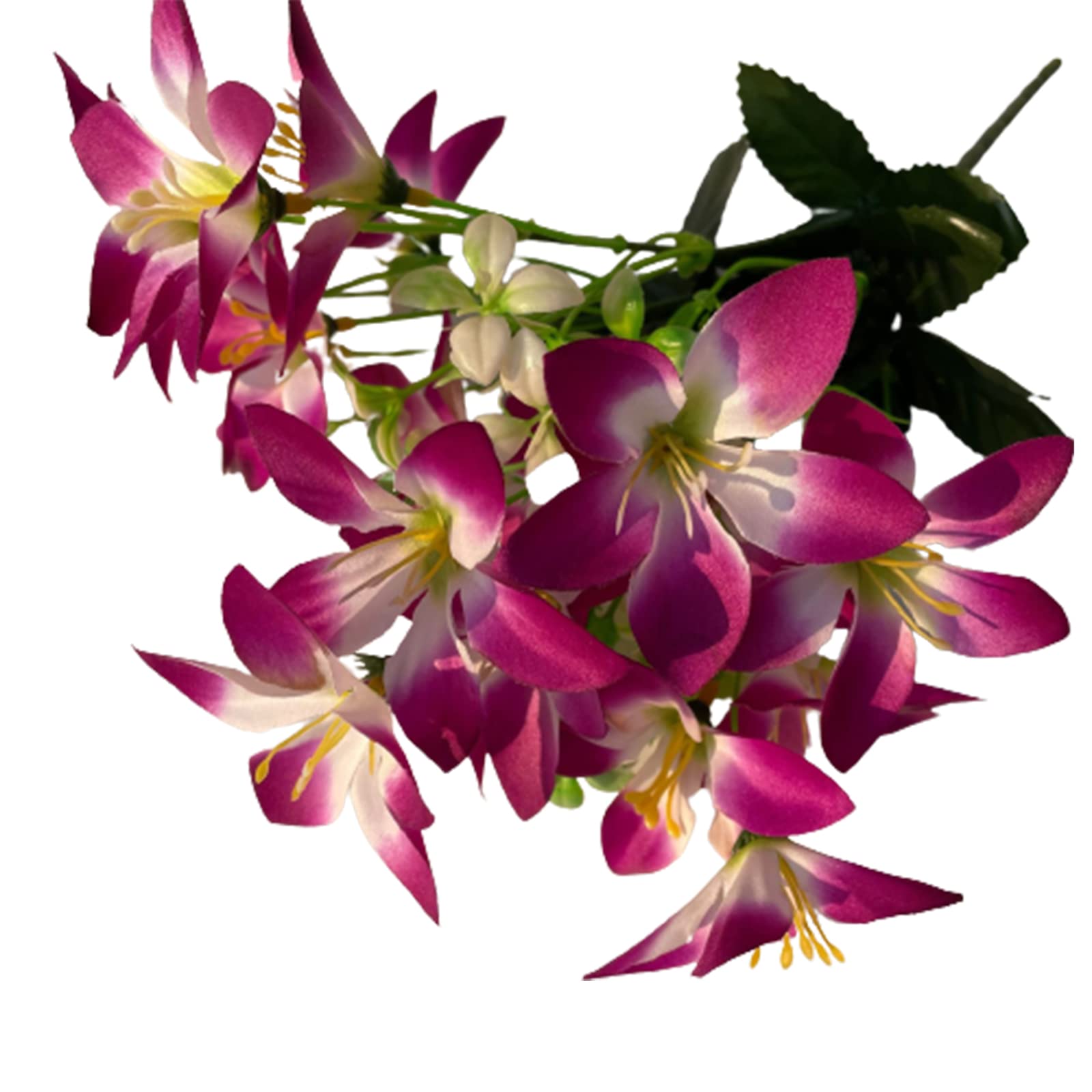 AVRYN Floral Bouquet,Dried Flowers6 Pack 18 Heads Artificial Lily Flowers, 35 CM Silk Tiger Lily Bouquets Artificial Floral Bouquets for Wedding Party Home Decor, Red (Color : Rose Red)