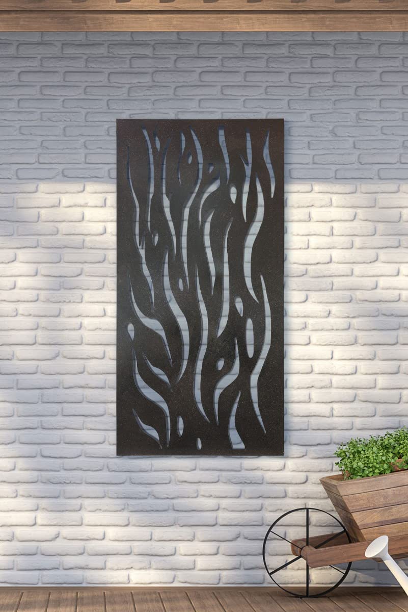 B&Q -  Amarelle Extra Large Metal Flame Design Decorative Garden Screen 120Cm X 60Cm