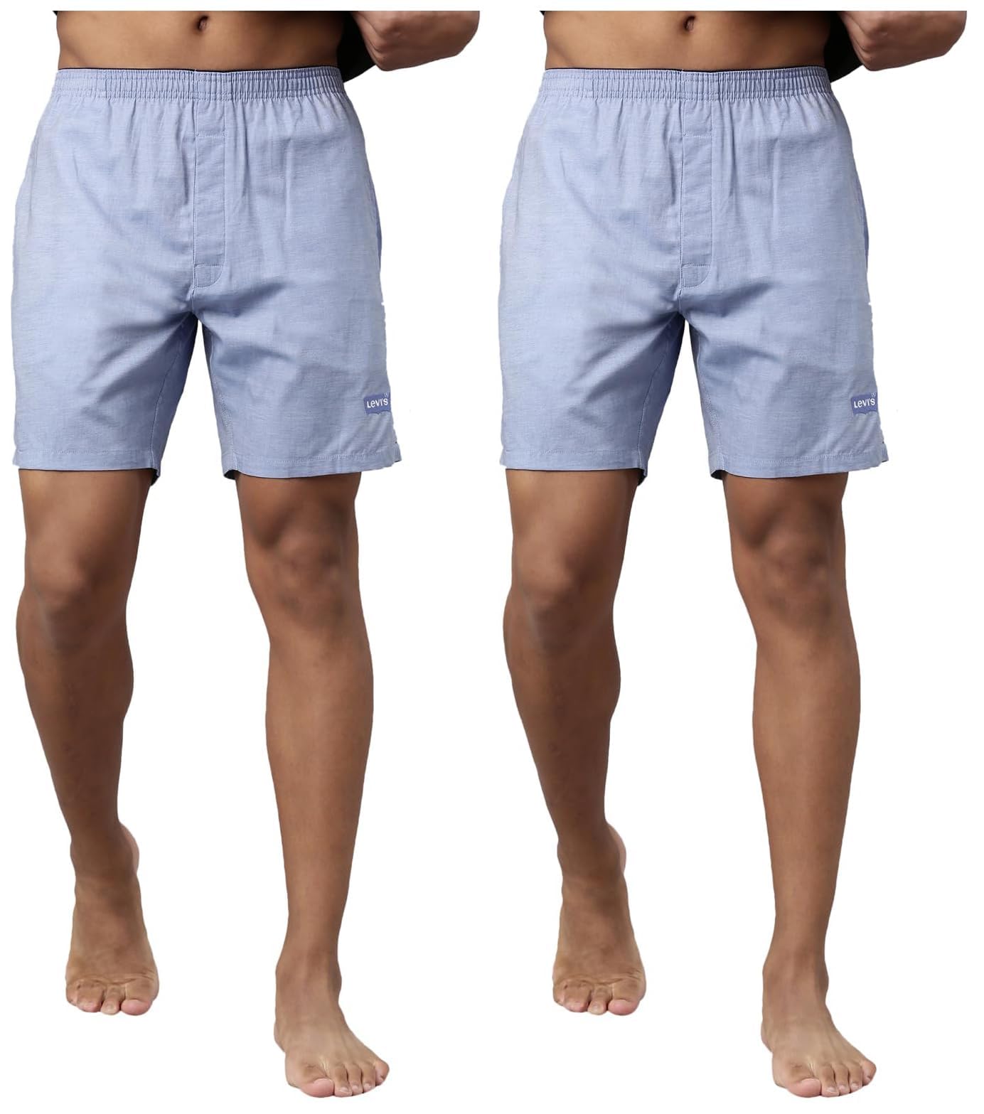 levi's Men's Cotton Style Plain Woven Regular Fit Solid Boxer Pack of 2-picture-41