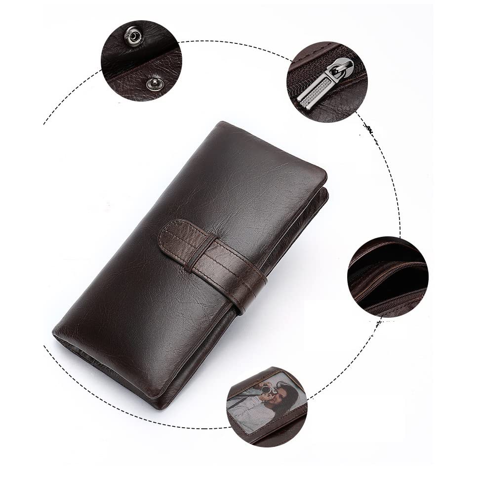 Acquista CONTACT'S RFID Crazy Horse Portafoglio In Pelle Di Mucca