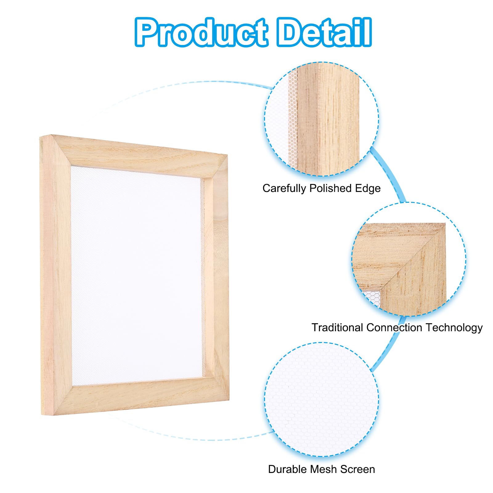 PATIKIL Wooden Paper Making Screen - Image 3