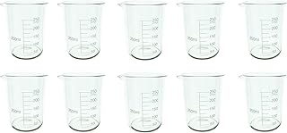 10 Pcs of 250ml Glass Beaker, Low Form ï¼ŒGriffin Graduated Borolilicate Glass