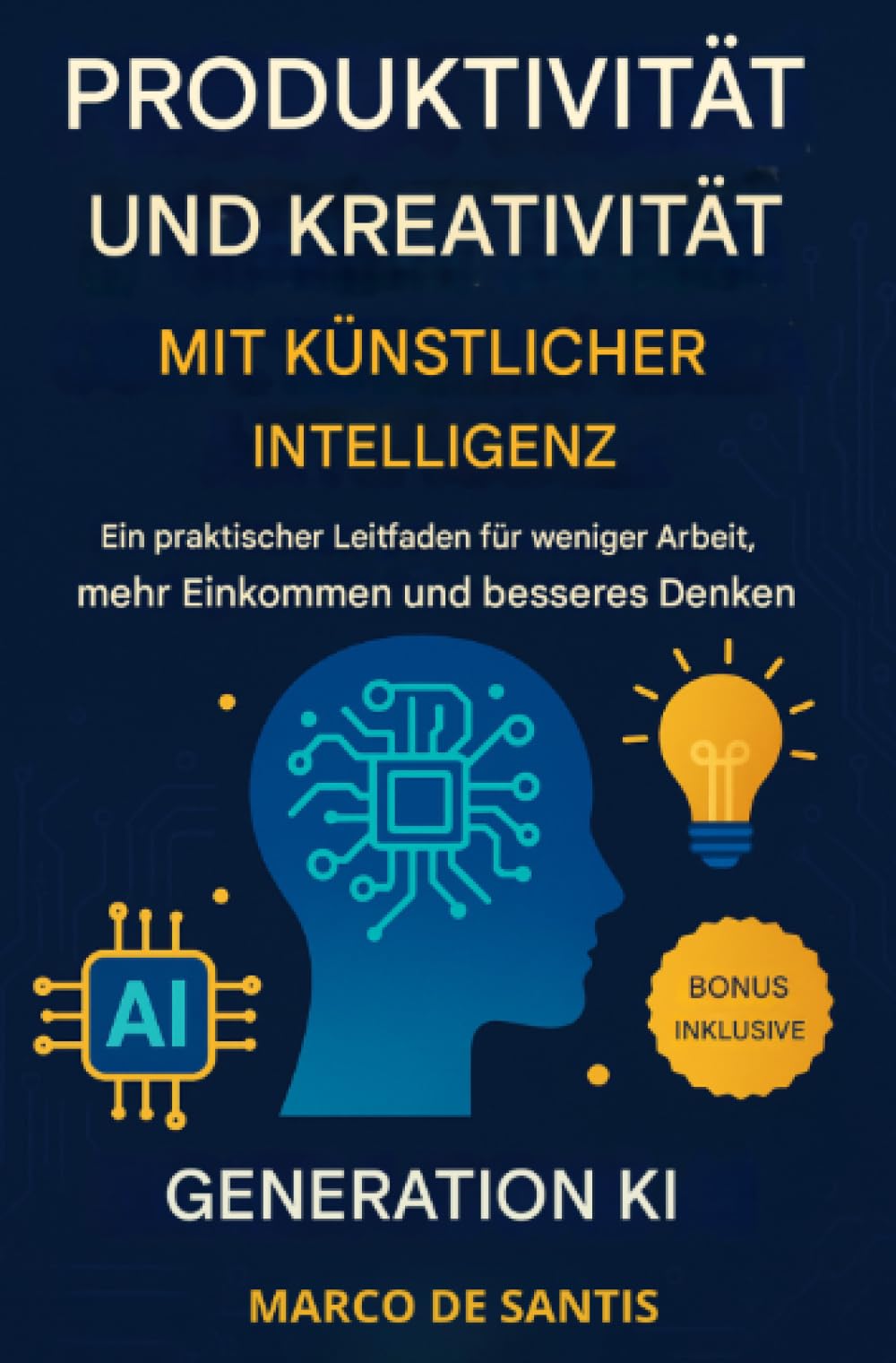 Produktivität und Kreativität mit Künstlicher Intelligenz: Praktischer Leitfaden, um weniger zu arbeiten, mehr zu verdienen und besser zu denken. Generation KI