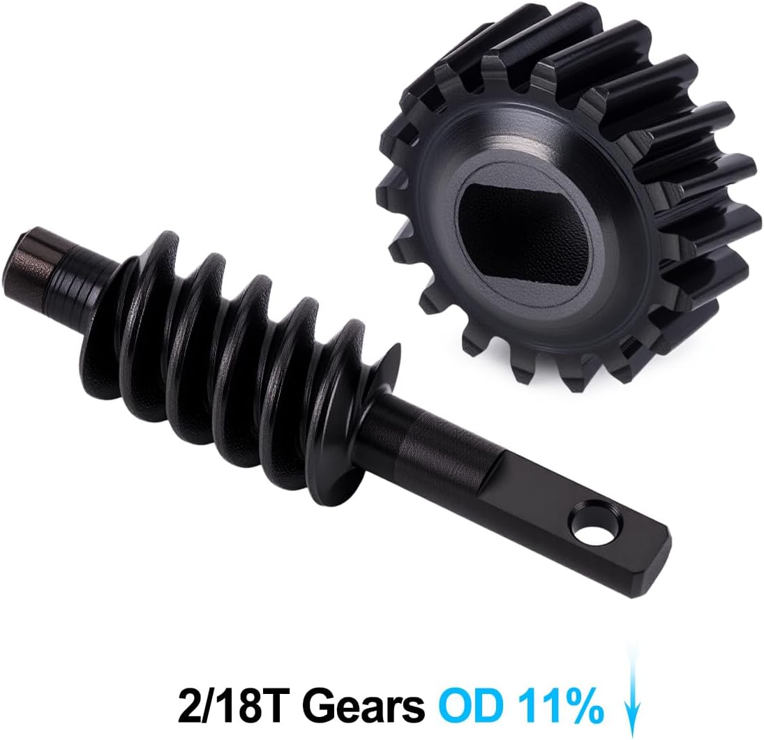 Differential Gear Worm Gear Set,Harden Steel Axle Gears for 1/30 Axial SCX30 RC Crawler Upgrade Parts, 2 Sets (2/18T, Underdrive 11%)