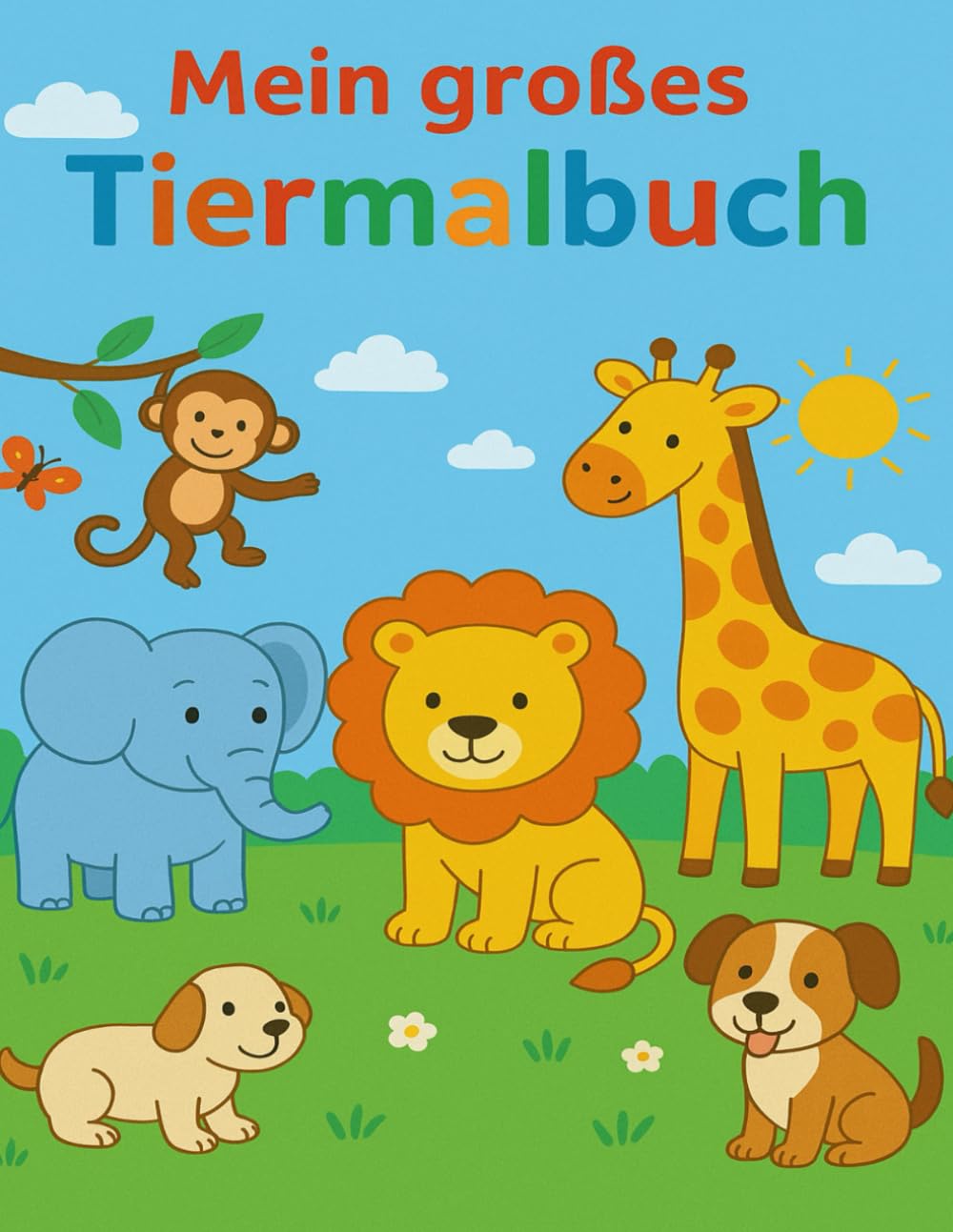 Mein großes Tiermalbuch