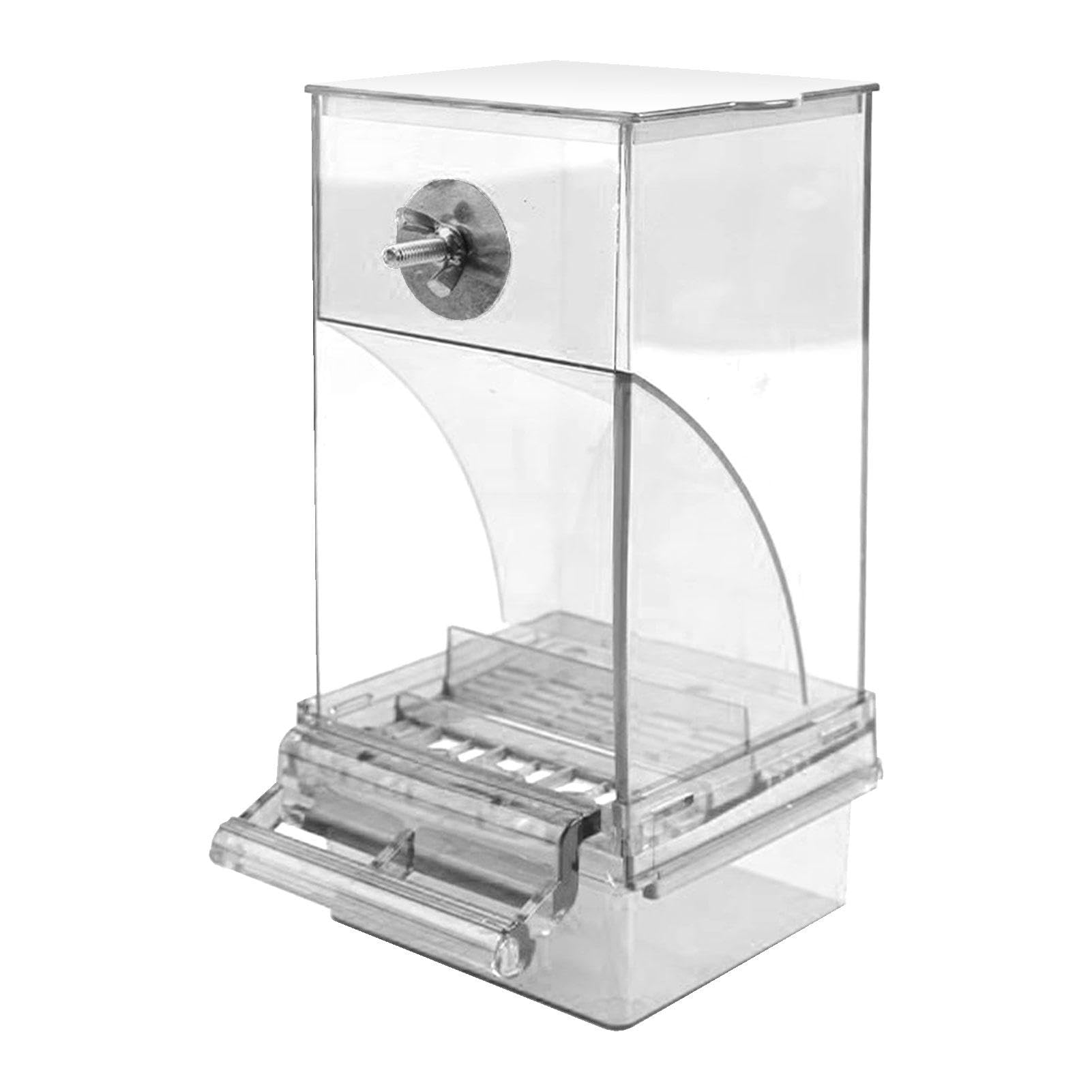 Esncddym Comedero automático para pájaros para Jaula, comedero para pájaros sin ensuciar | Comedero para Loros acrílico Transparente sin ensuciar - Accesorios para jaulas de alimentación para