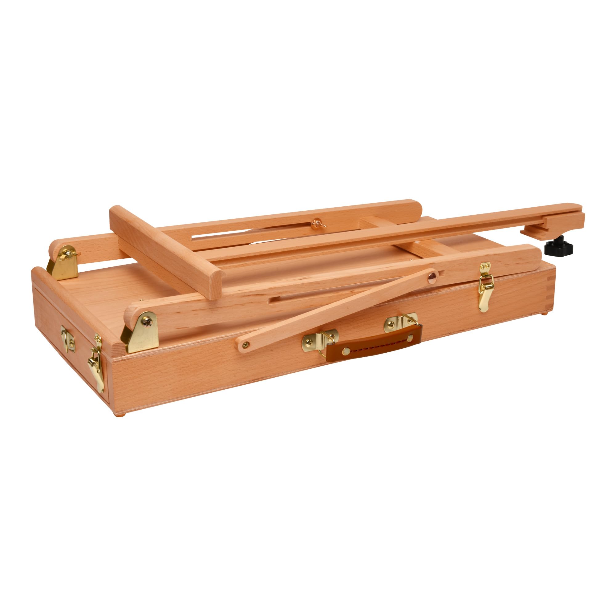 Artina 30pc Set Pittura Acrilica Santorini & Cavalletto Le Mans – Set Artisti con Telai, 12 Colori Acrilici Pennelli Tavolozza per Pittura Cavalletto Tavolo in Legno Faggio Cassetto Utensili Pittura