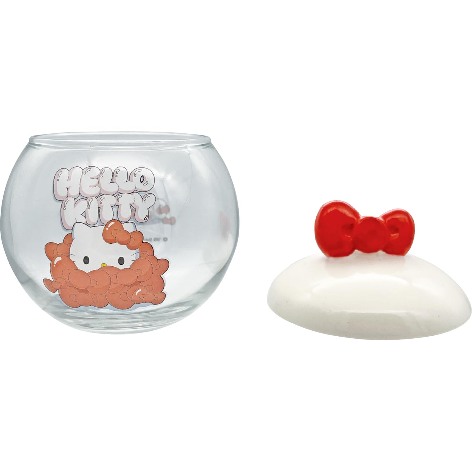 リトルキティ　ミニチュアコレクション　ガラス製キャンディポット リトルキティ ミニチュアコレクション ガラス製キャンディポット