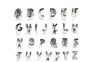EULOND Alphabet Cookie Cutter Tool Set: Baking and Party Perfection