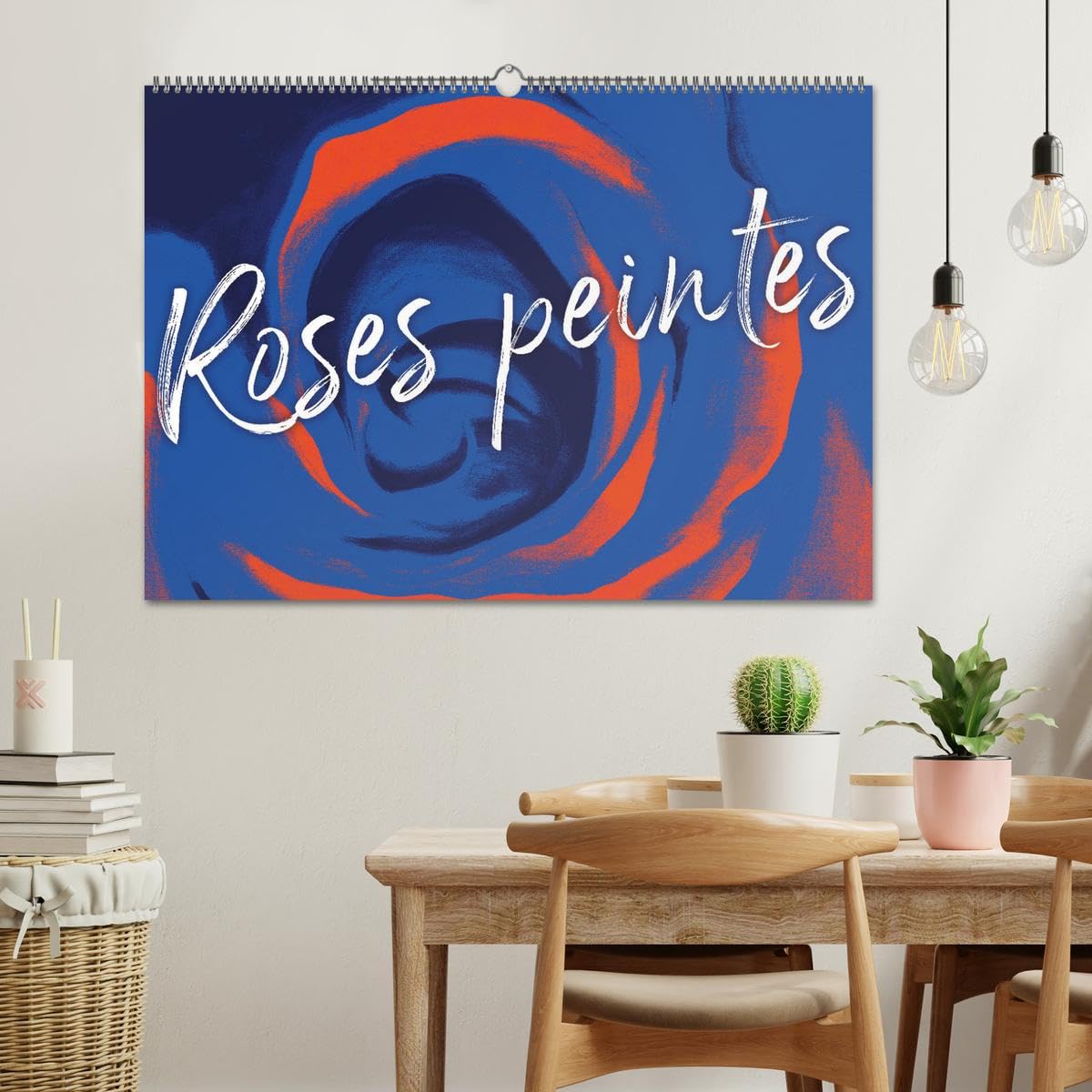 Roses peintes (Calendrier mural 2026 DIN A2 horizontal), CALVENDO calendrier mensuel: Pétales de roses abstraites peintes selon la technique acrylique au pinceau