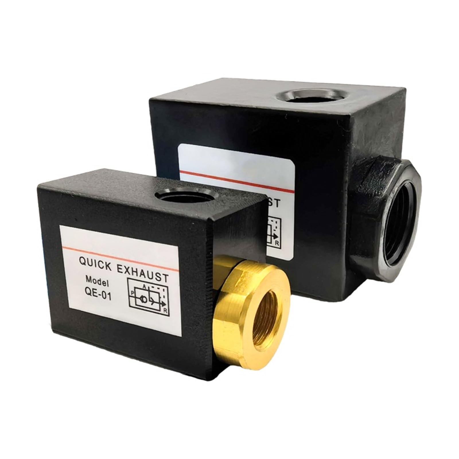 QE-01 QE-02 QE-03 QE-04 1/8 1/4 3/8 1/2 Zoll Pneumatische Schnell Abluft Regelventile 1Pcs(QE-04 With 8mm)