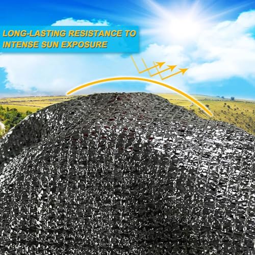 Schattierungsnetz 2x4M,Sonnenschutznetz mit ösen,Sichtschutzgewebe 90% Schattierwirkung,Sonnenschutznetz gewächshaus,Schattennetz Garten, Sonnenschutz Netz Schwarze