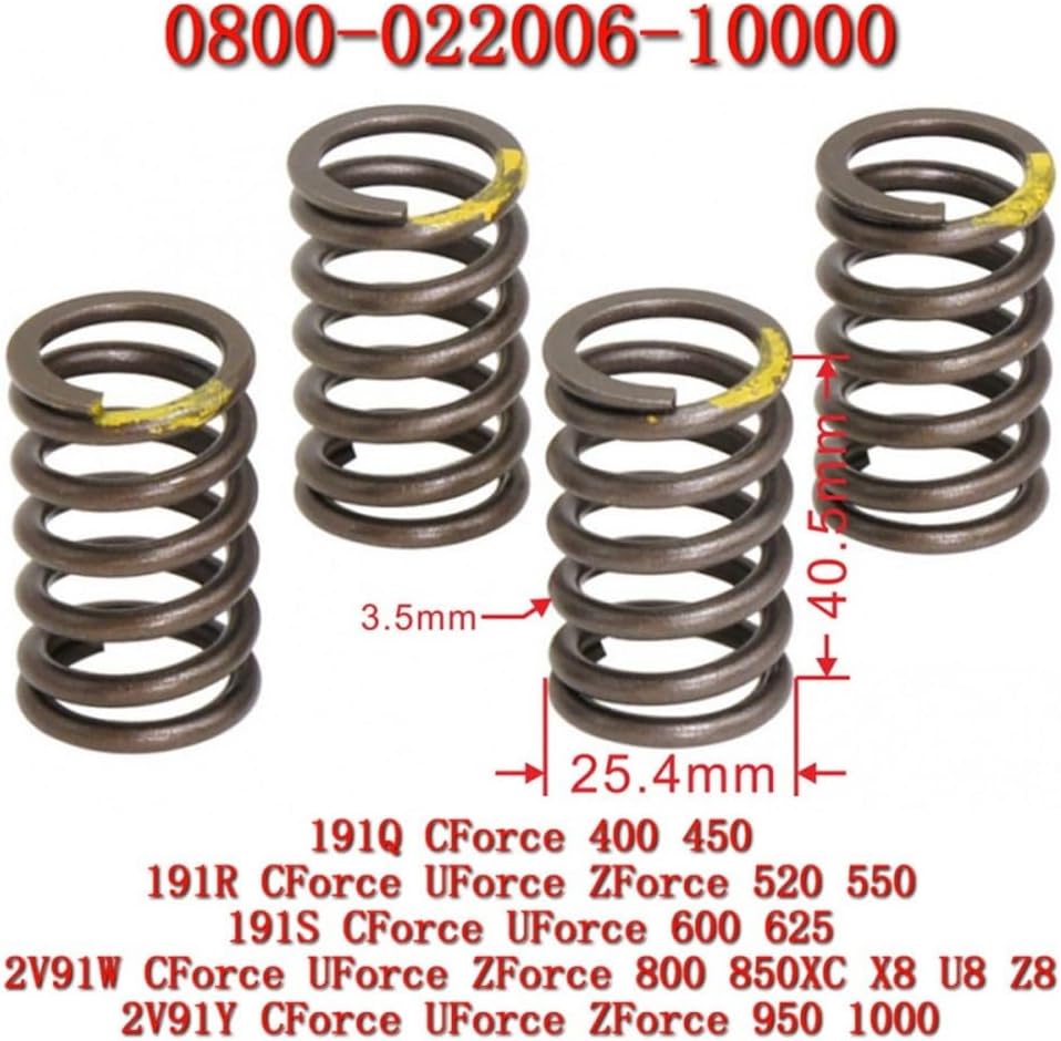 4PCS Spring Fit For CFMoto CF 450L 191Q 400 500 520 600 625 Touring 800 1000 MOTO Accessories Part 0800-022006-10000